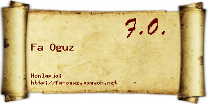 Fa Oguz névjegykártya